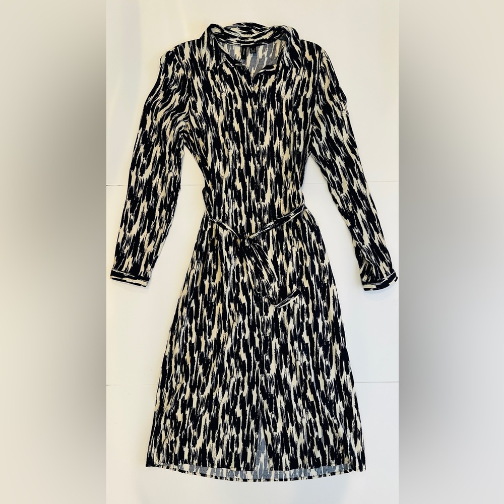 Vero Moda Black and White Long Sleeve Dress
